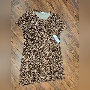 CK T-shirt Dress Leopard M nwt vacay chic comfy cute